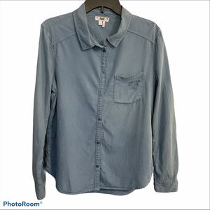 Paige jeans Tate Chambray Shirt L 100% tencel